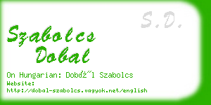 szabolcs dobal business card